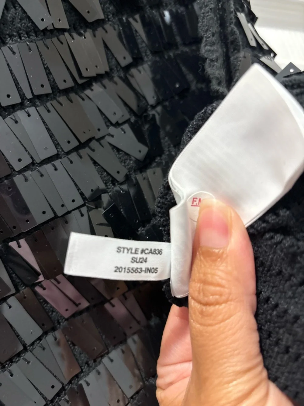 J. Crew Black Sequin Fringe Tank Top
